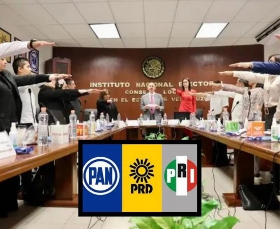 Mientras representante de Morena pelea con organizaciones civiles, PRI, PAN y PRD piden piso parejo al INE en Veracruz.